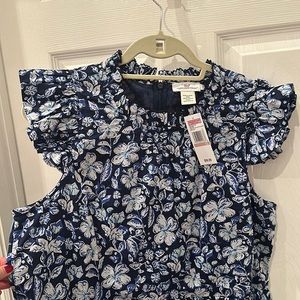 Vineyard Vines Floral Ruffled Dress. New with tags. Size 12
